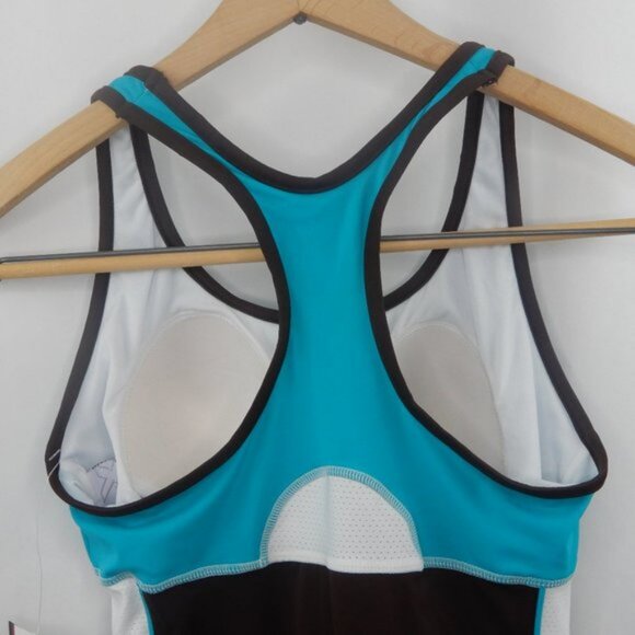Mesh Swim Tankini ZeroXPosure Teal/Brown/White NWT (SW014) - Picture 6 of 9